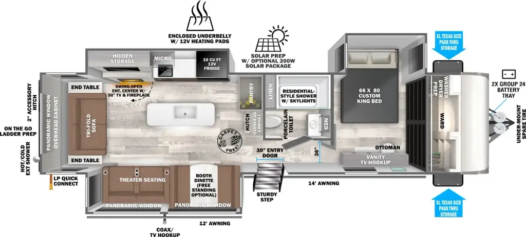 2025 Forest River Salem 308RL 308RL floor plan