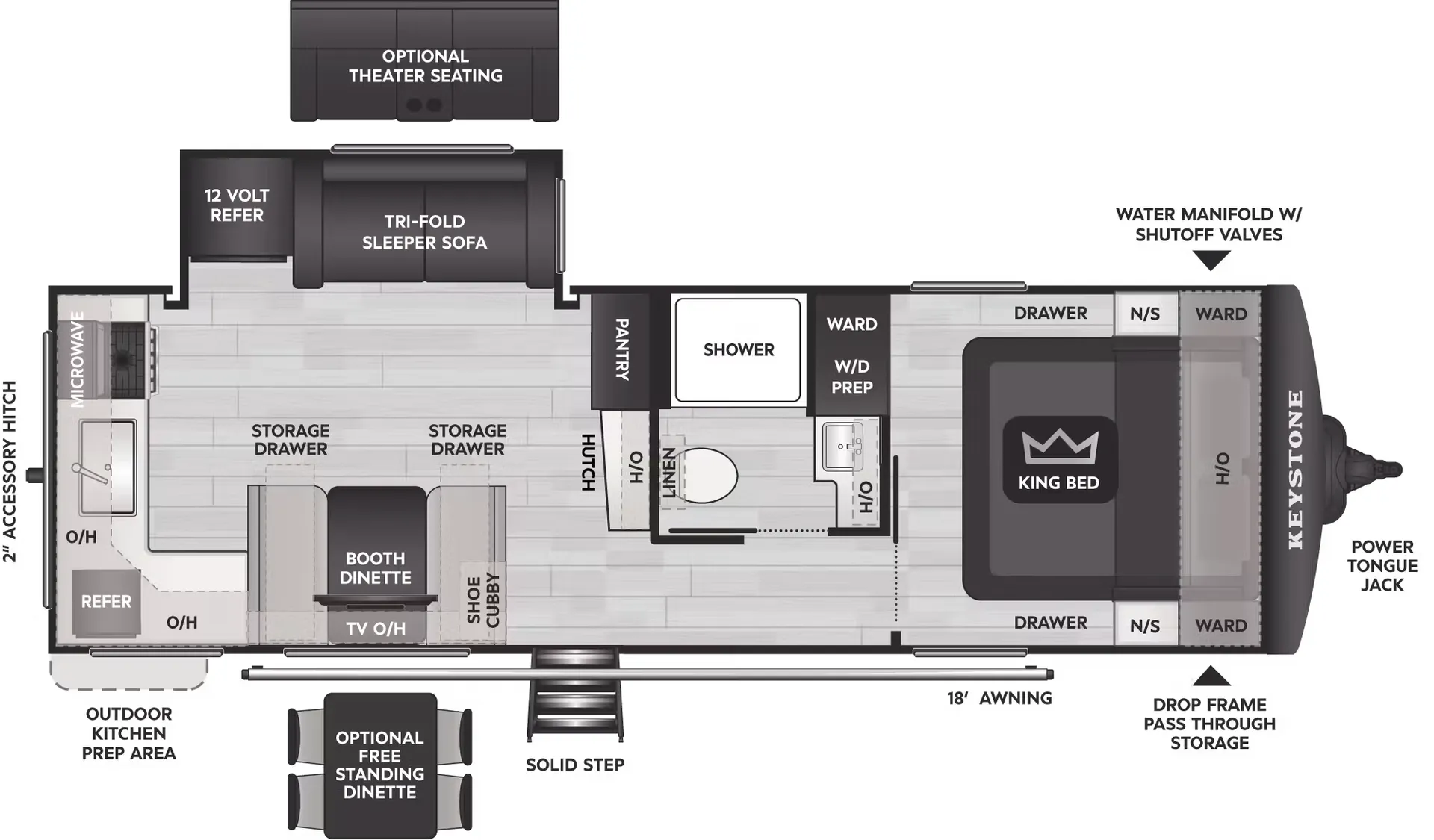 Keystone Cougar Half-Ton 25MLE floor plan