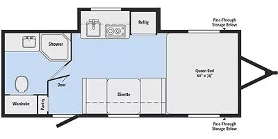 2018 Winnebago Minnie Drop 170S floor plan
