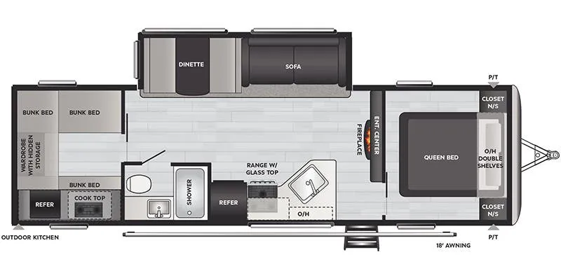 2022 Keystone Springdale 298BHWE - Floor plan