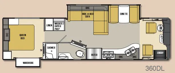 Coachmen Sportscoach Cross Country SRS 360DL floor plan