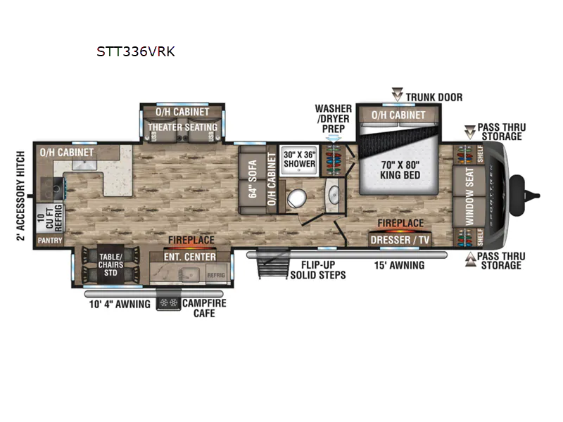 2021 Venture RV SportTrek Touring Edition STT336VRK - Floor plan