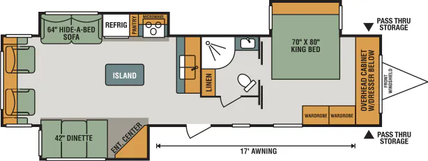 K-Z Spree S333RLF floor plan