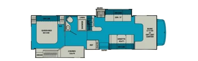 Coachmen Leprechaun 320BH floor plan