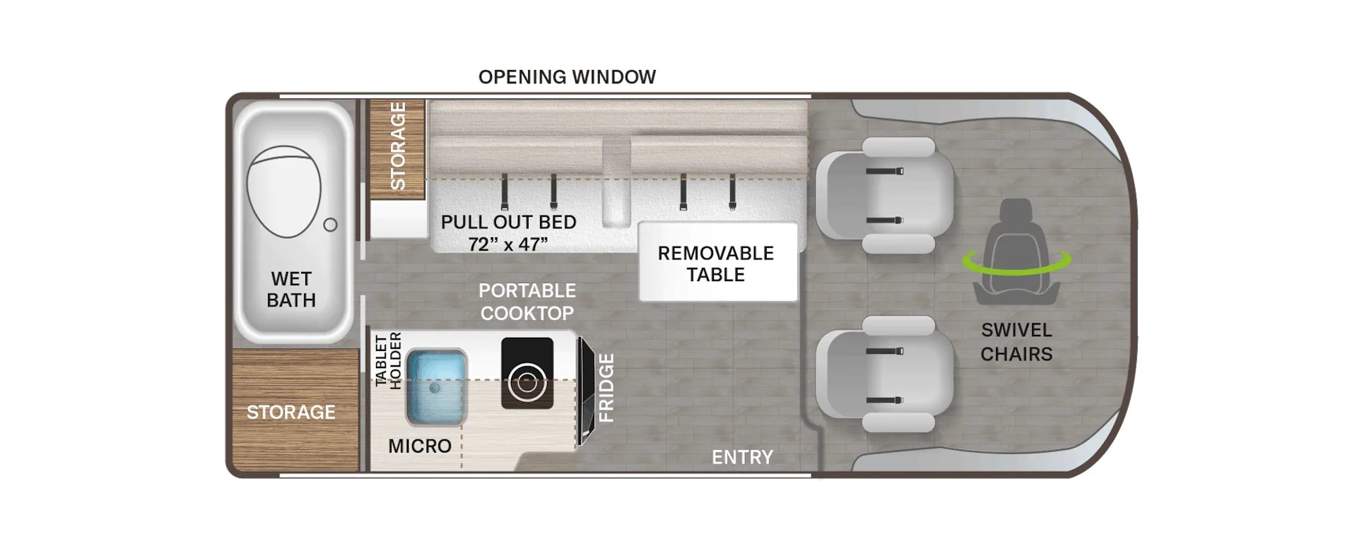 2024 Thor Motor Coach Scope 18M - Floor plan
