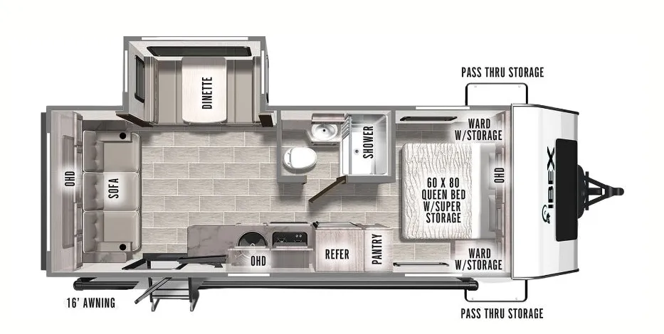 Forest River IBEX 23RLDS floor plan