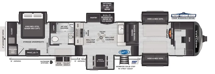Keystone Montana 3941FO floor plan