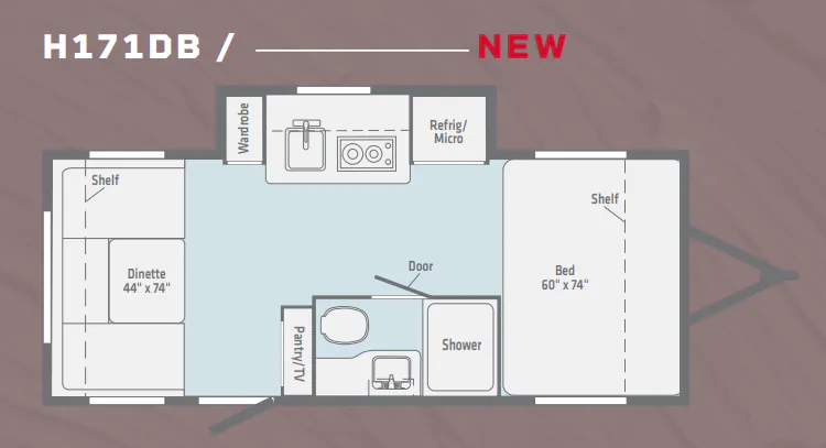 Winnebago Hike H171DB floor plan