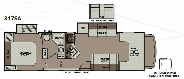 Coachmen Leprechaun 317SA floor plan