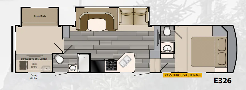 Heartland ElkRidge Xtreme Light E 326 floor plan