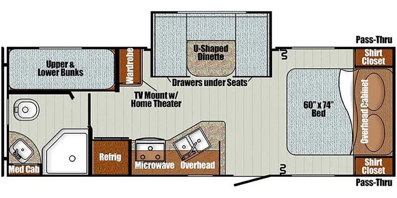 2026 Gulf Stream RV Vista Cruiser 23QBS floor plan