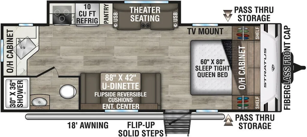 2024 Venture RV Stratus SR221VRK floor plan