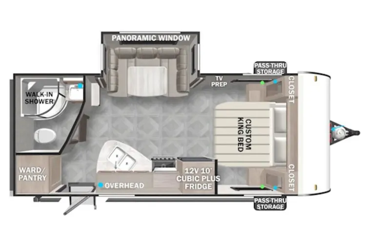 Forest River EVO Lite 2160RBX floor plan
