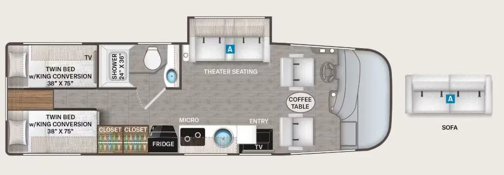 2026 Thor Motor Coach Vegas 262 - Floor plan