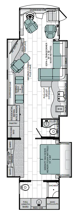 American Coach American Revolution 42G floor plan