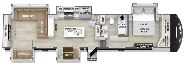 Alliance RV Paradigm 375RD floor plan