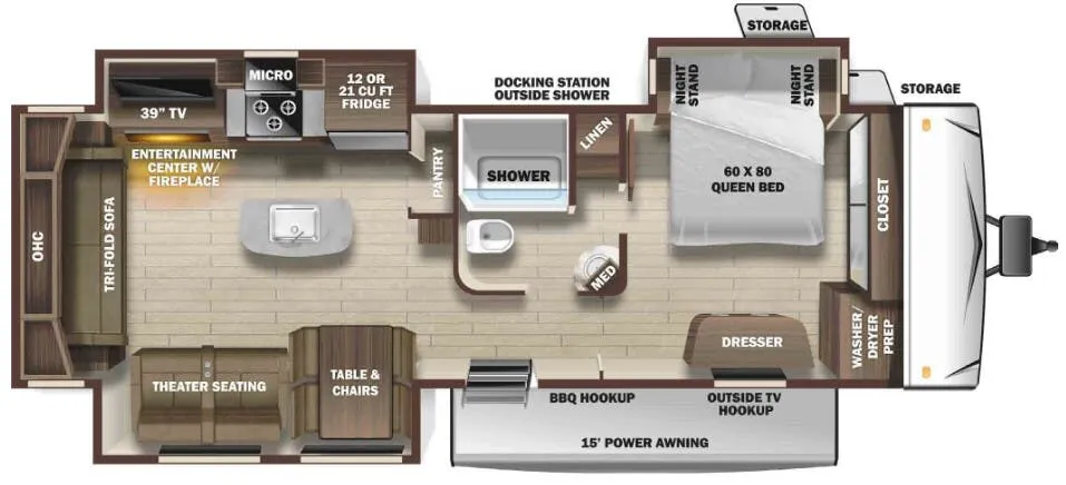 Highland Ridge Open Range OT323RLS floor plan