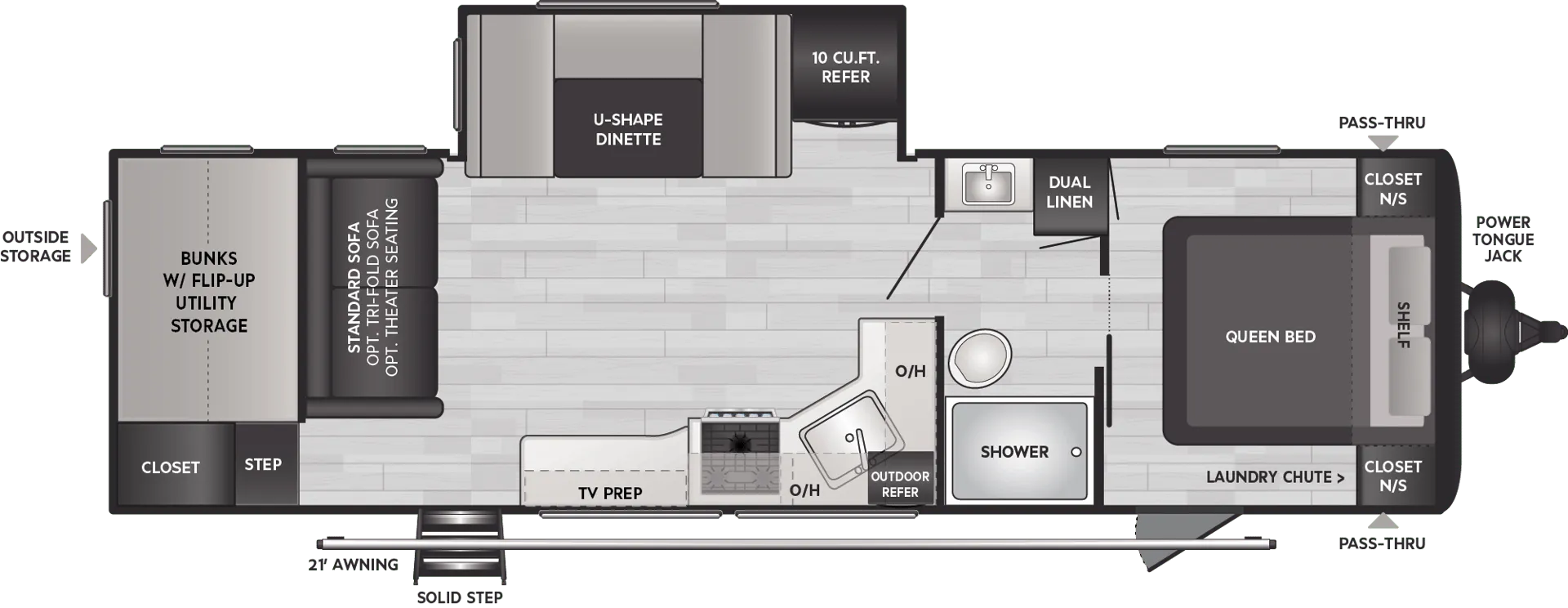 2024 Keystone Hideout 28BUS - Floor plan