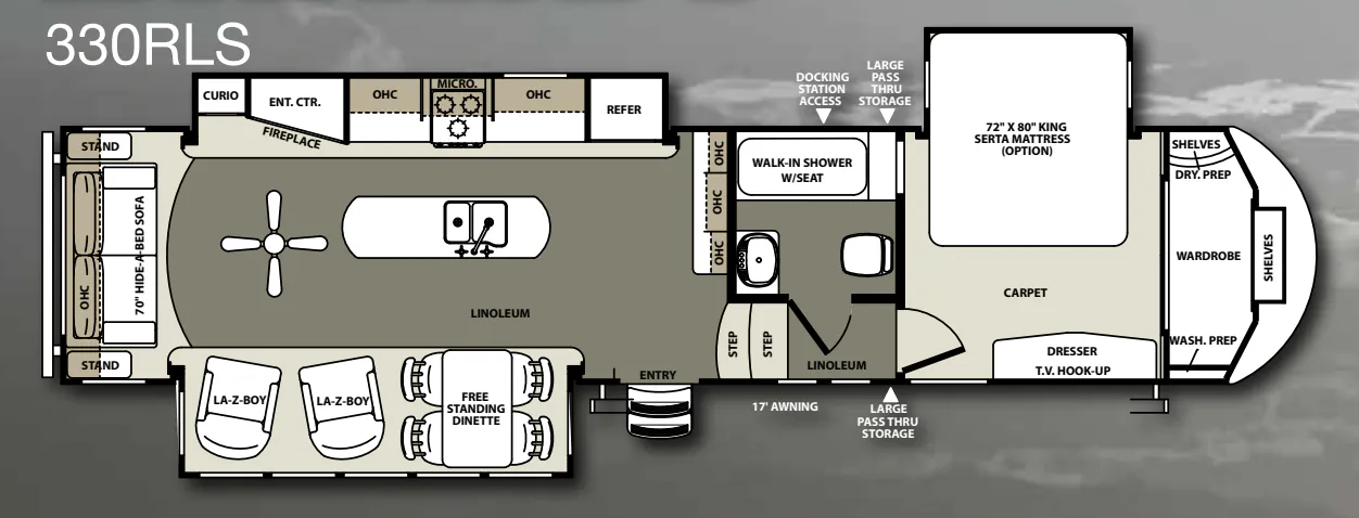 Forest River Sierra 330RLS floor plan