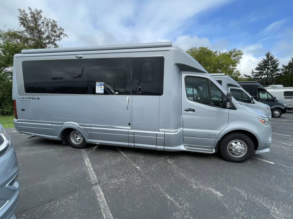 2026 Airstream Atlas Murphy Suite — The RV's full side exterior, windows, door, wheels, and body panels