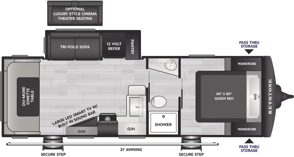 2026 Keystone Bullet Crossfire 2530RDWE floor plan