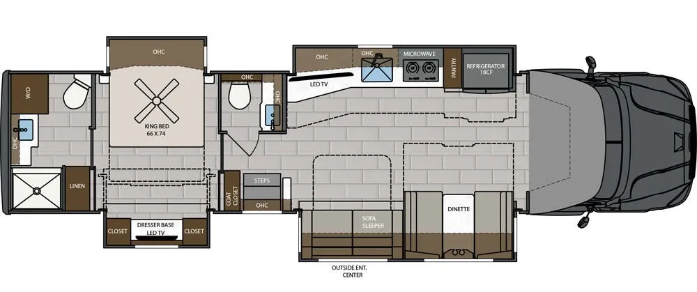 2025 Renegade RV Explorer 40ERB - Floor plan