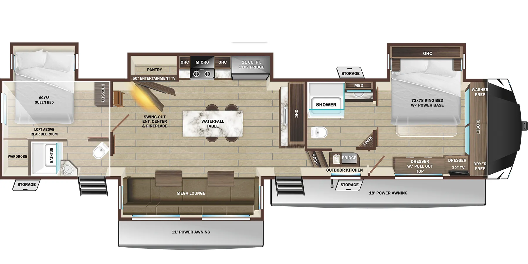 Highland Ridge Open Range 3X 3X 390TBS floor plan