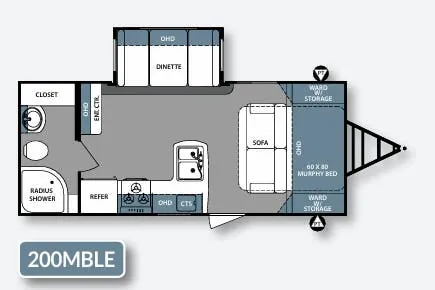 Forest River Surveyor 200MBLE floor plan
