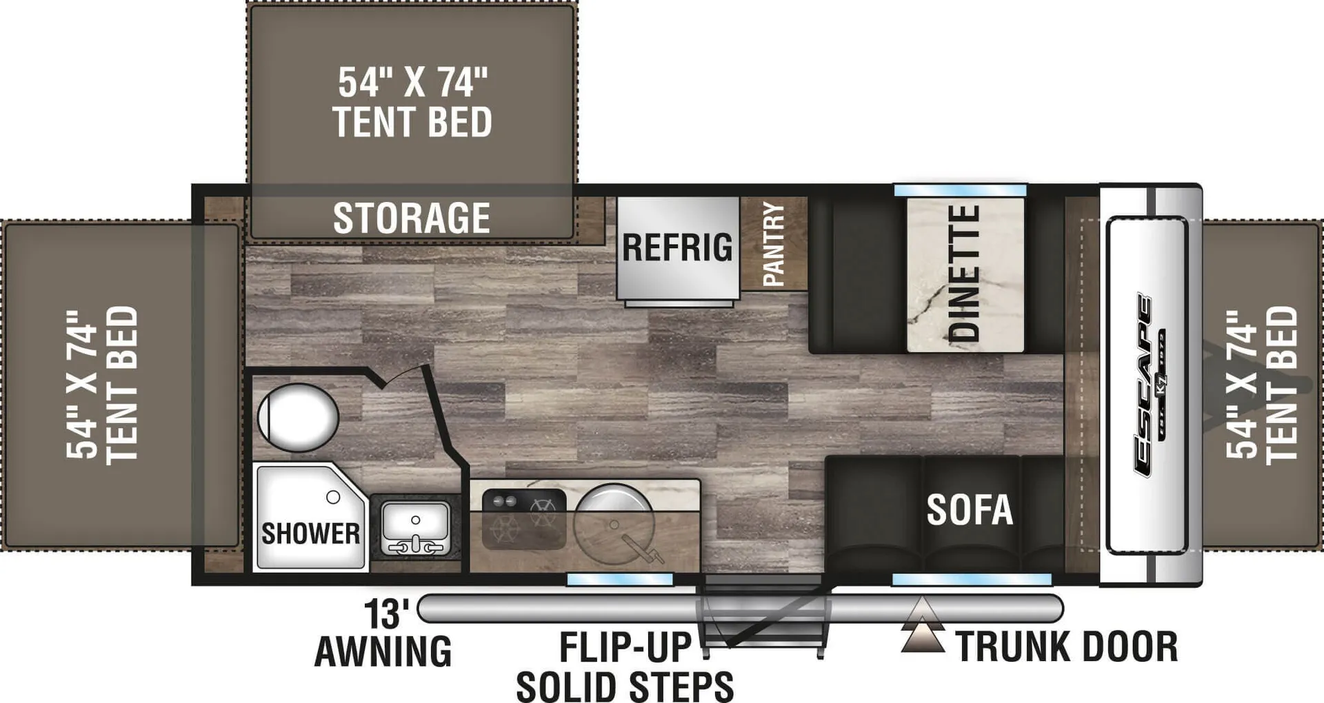 K-Z Escape E180RBT floor plan