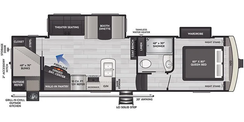 2024 Keystone Arcadia Super Lite 288SLBH - Floor plan