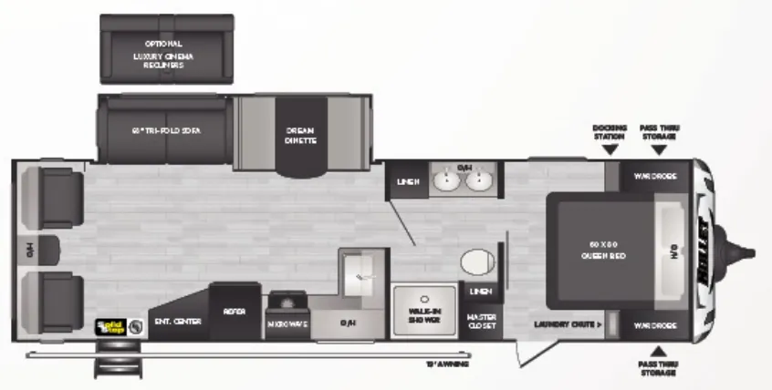 Keystone Bullet 291RLSWE floor plan