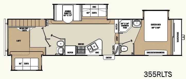 Coachmen Chaparral 355RLTS floor plan
