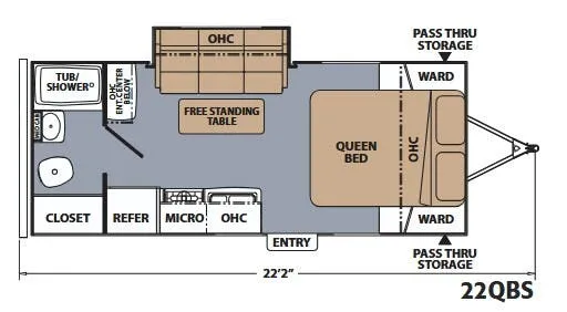 Coachmen Apex 22QBS floor plan