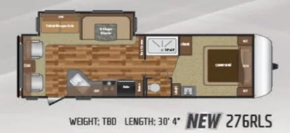 Keystone Hideout 276RLS floor plan