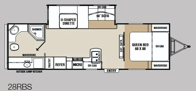 Coachmen Chaparral Lite 28RBS floor plan