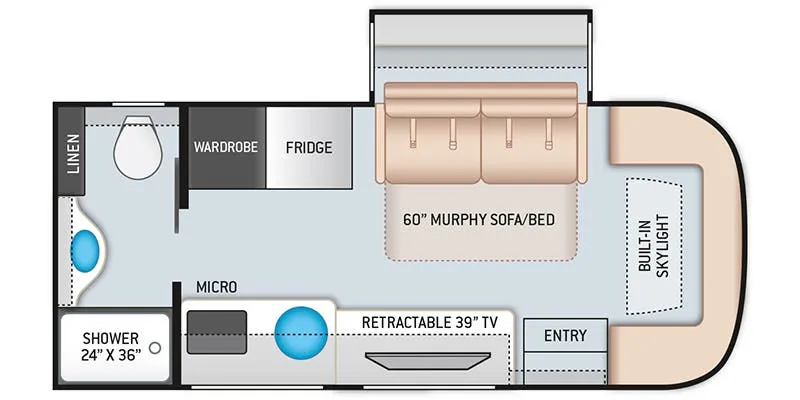 2021 Thor Motor Coach Compass 23TE floor plan