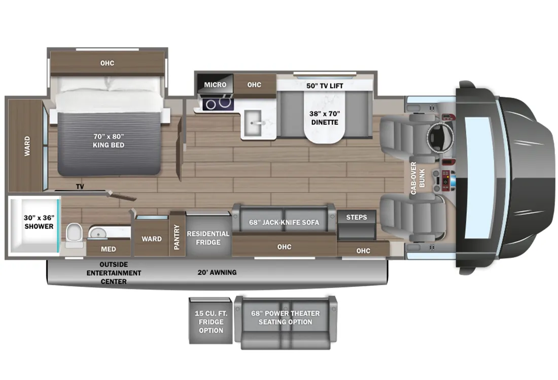 2023 entegra coach Accolade Xt 32U - Floor plan