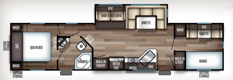 Forest River Cherokee 39RESE floor plan