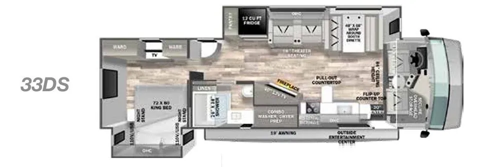 Forest River FR3 33DS floor plan
