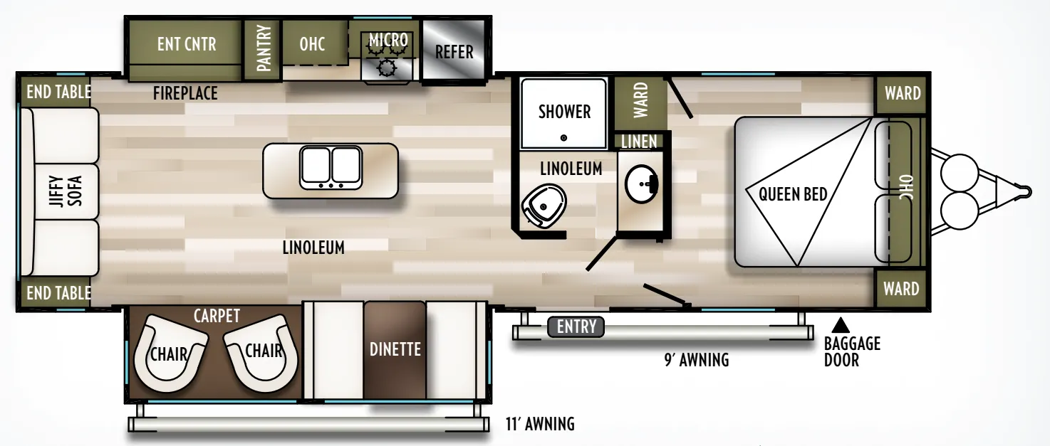 Forest River Wildwood 27RE floor plan