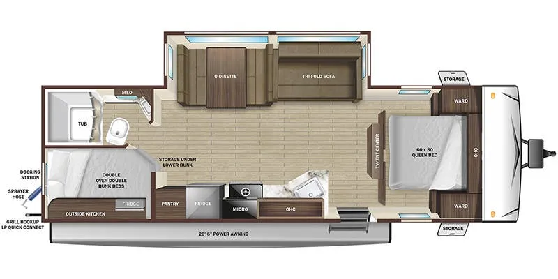 2025 Highland Ridge Range Lite 261BH - Floor plan