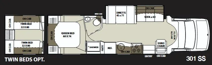 Coachmen Concord 301 SS floor plan