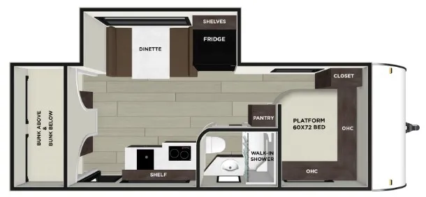 2026 Forest River Wildwood FSX 180ICE - Floor plan