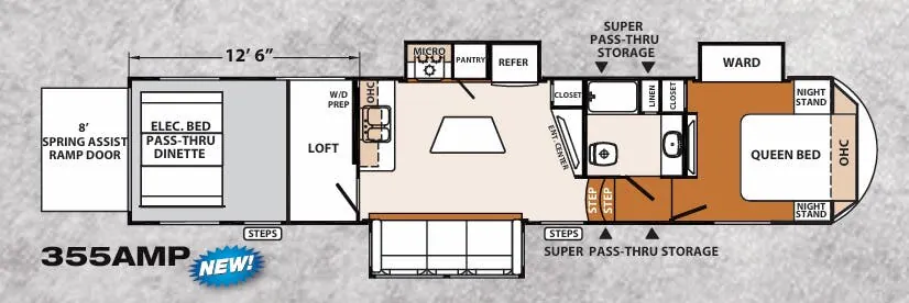 Forest River XLR Thunderbolt 355AMP floor plan