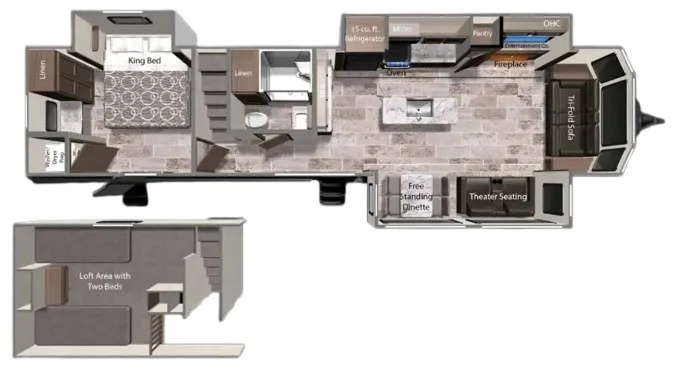 2024 Dutchmen Aspen Trail 390LOFT - Floor plan