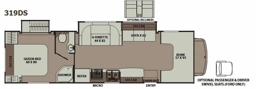 2014 Coachmen Leprechaun 319DS - Floor plan