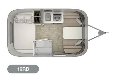 Airstream Bambi 16RB floor plan