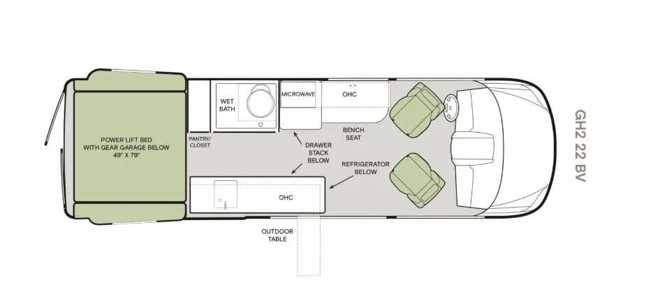 Tiffin GH2 GH2 GH2 floor plan
