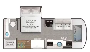 2027 Thor Motor Coach Gemini AWD 24JG - Floor plan