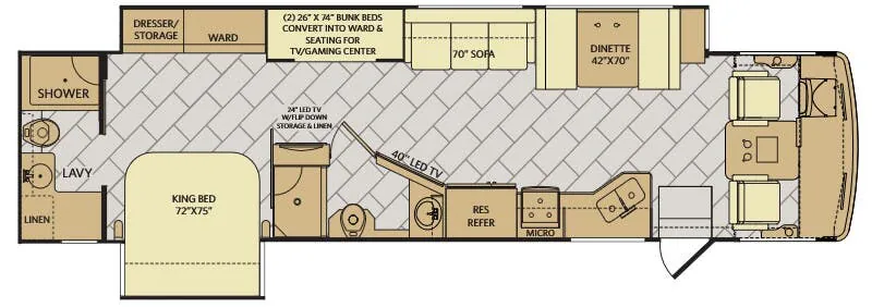 Fleetwood Storm 36F floor plan